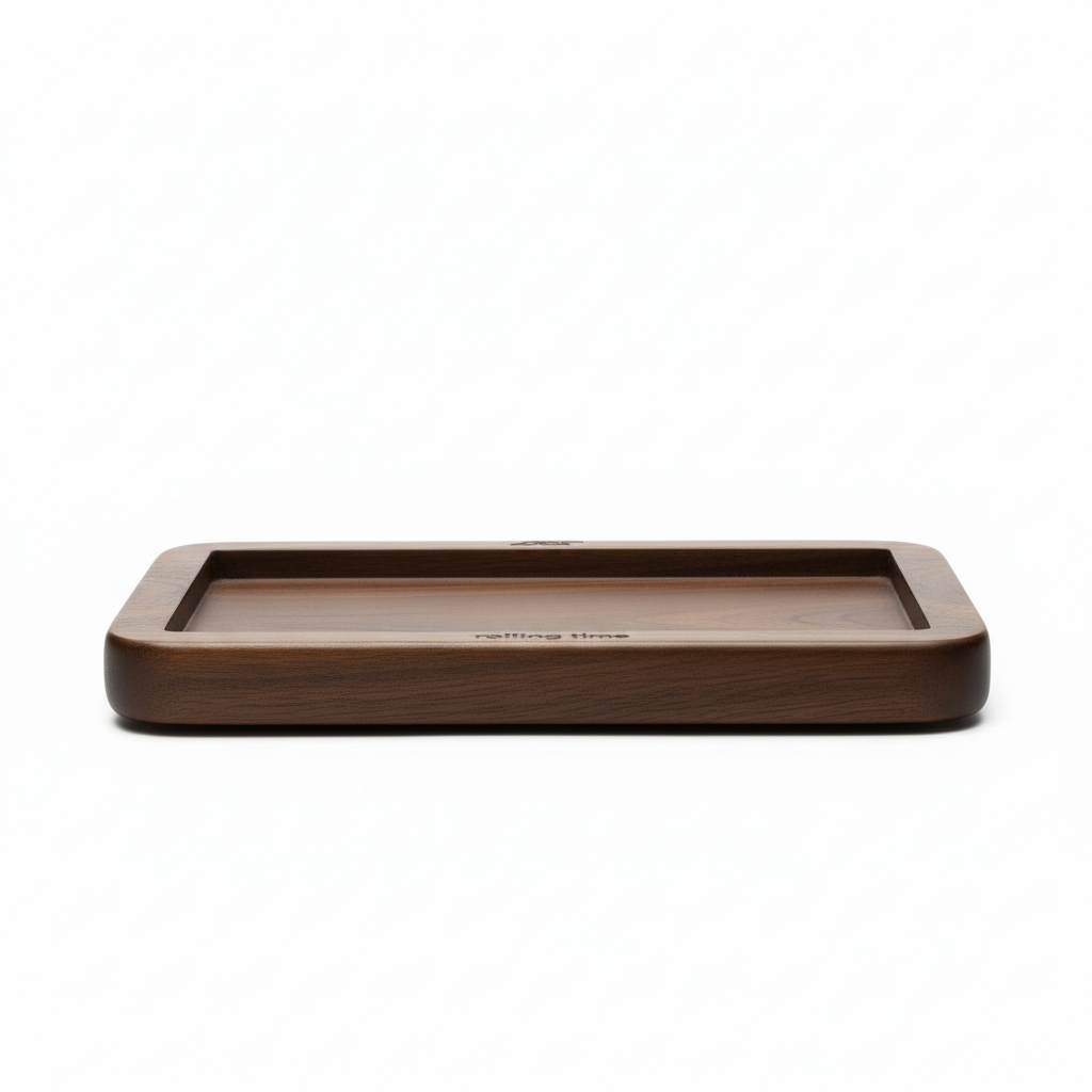 Dark brown tray side view