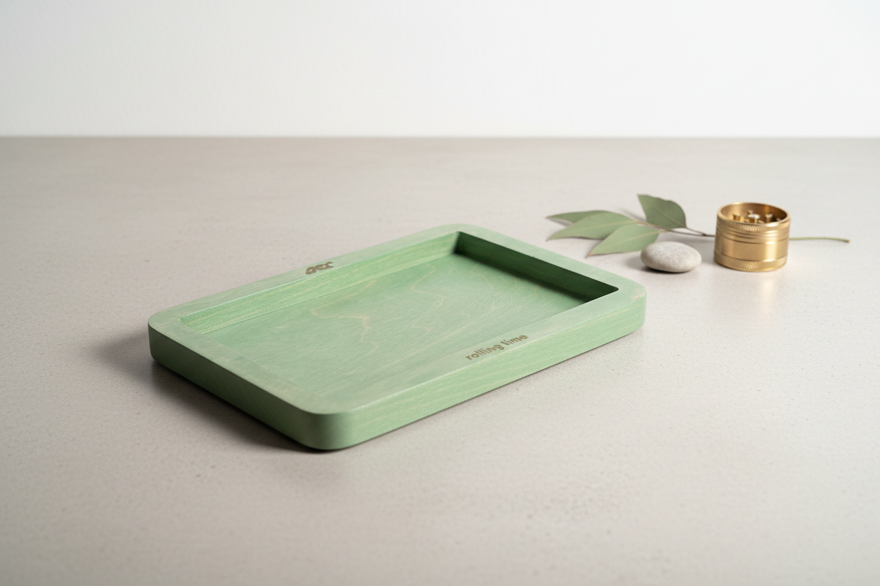 Green rolling tray product image