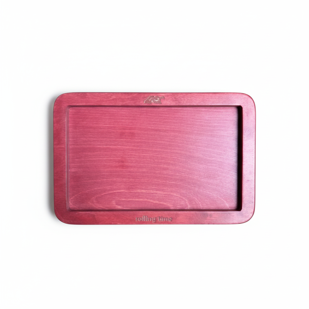 Pink tray clean top view