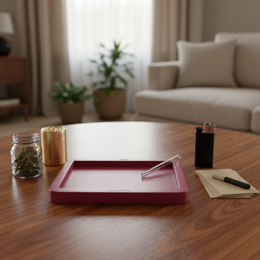 Pink tray marketing table setting