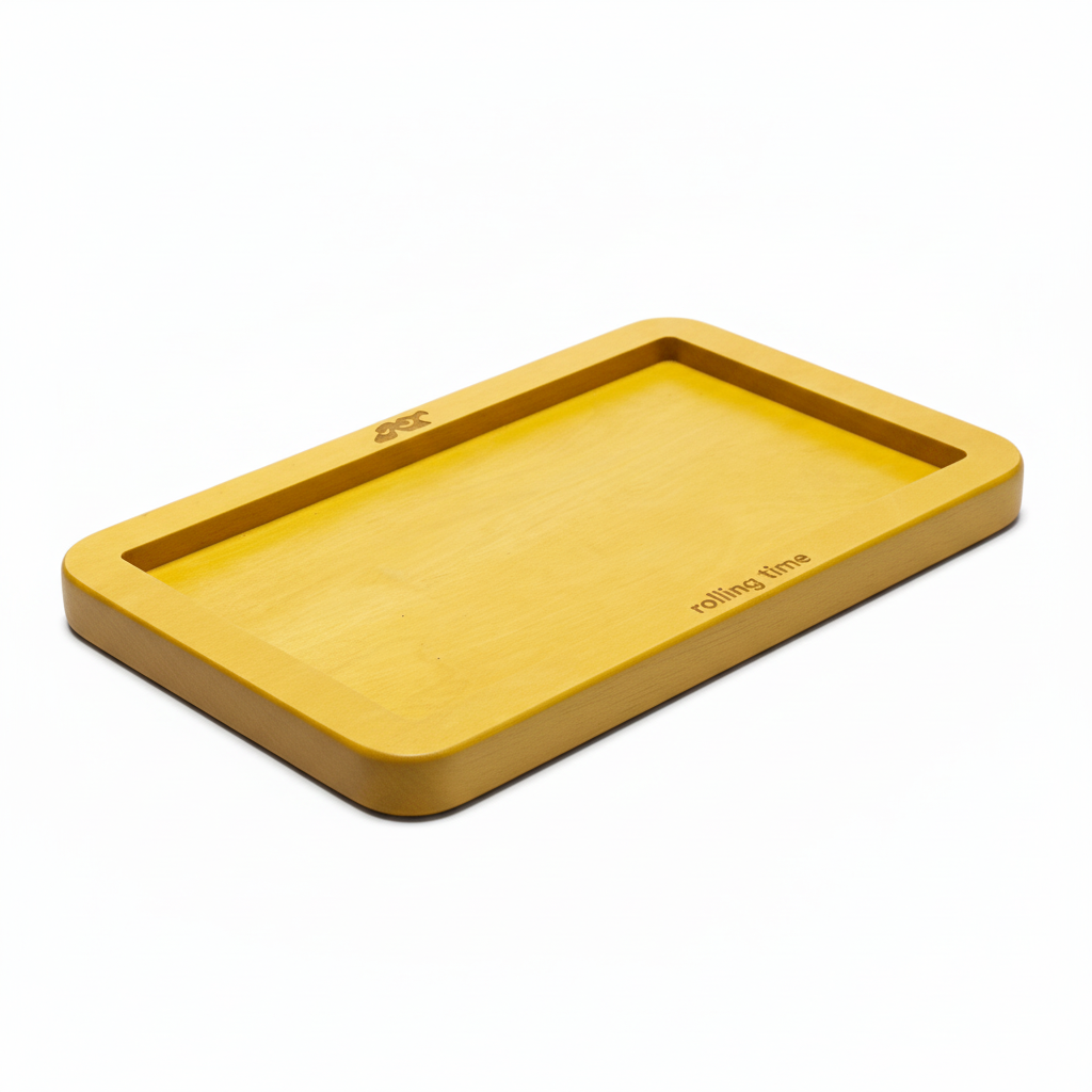 Yellow tray clean angled view