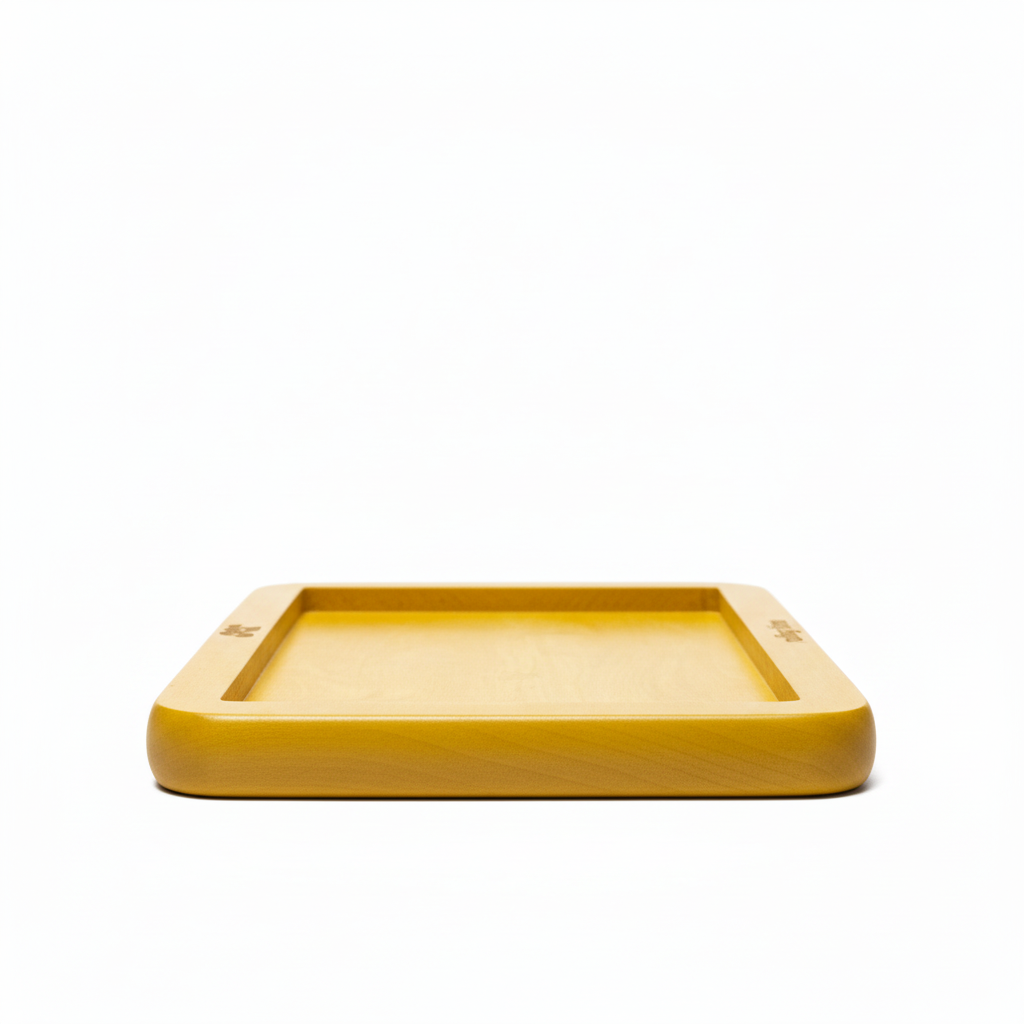 Yellow tray clean side view